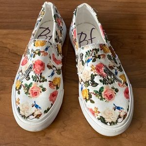 Womens Floral Slip On Shoes